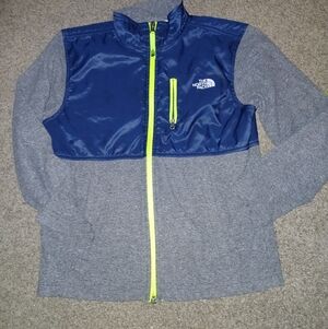 The North Face Kids Navy and Gray Zip Up Jacket